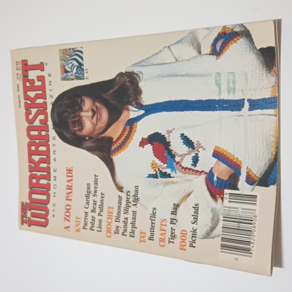 2/$15 VTG August 1990 The Workbasket Crafting Magazine